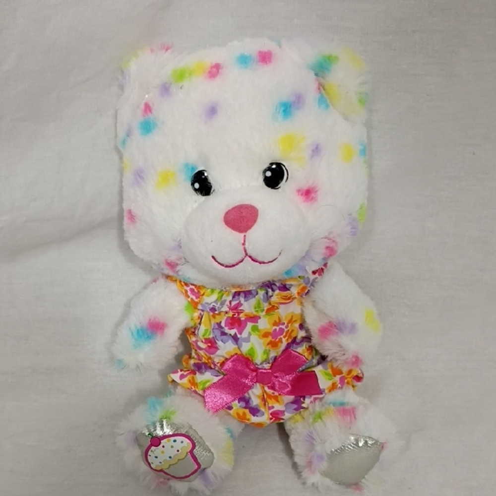EUC Build A Bear Plush Small Fry Cupcake Sprinkles Bear Cupcake Foot Retired